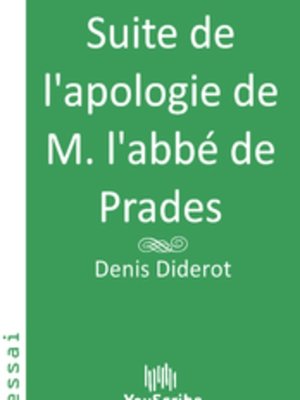 cover image of Suite de l'apologie de M. l'abbé de Prades